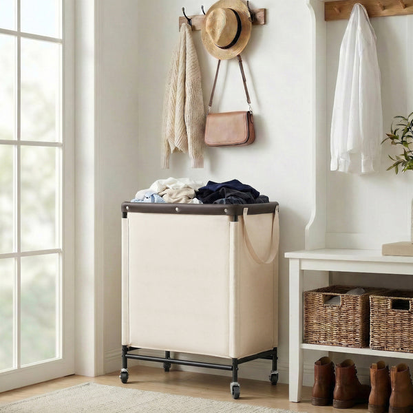 Rolling Laundry Sorter Cart with Removable and Washable Liner Bag