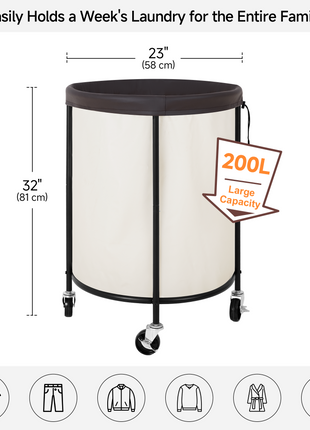 Laundry Basket with Wheels