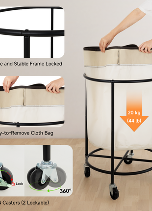 Laundry Basket with Wheels
