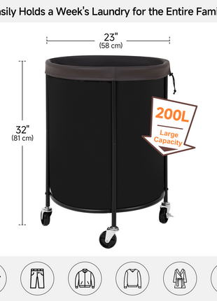 Laundry Basket with Wheels