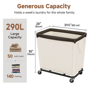 Laundry Hamper with Wheels for Home and Laundry Room