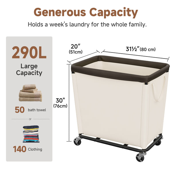 Laundry Hamper with Wheels for Home and Laundry Room