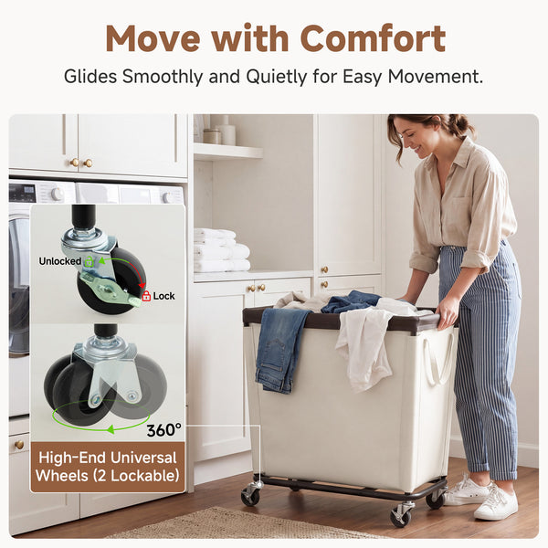 Laundry Hamper with Wheels for Home and Laundry Room