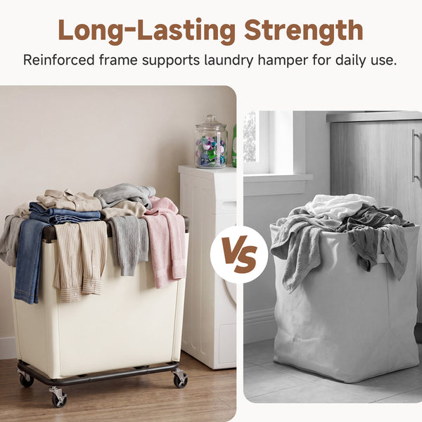 Laundry Hamper with Wheels for Home and Laundry Room