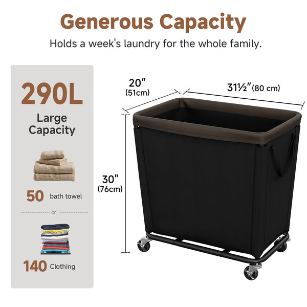 Laundry Hamper with Wheels for Home and Laundry Room