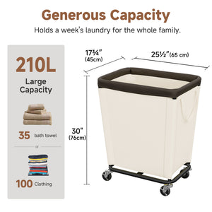 Laundry Hamper with Wheels for Home and Laundry Room