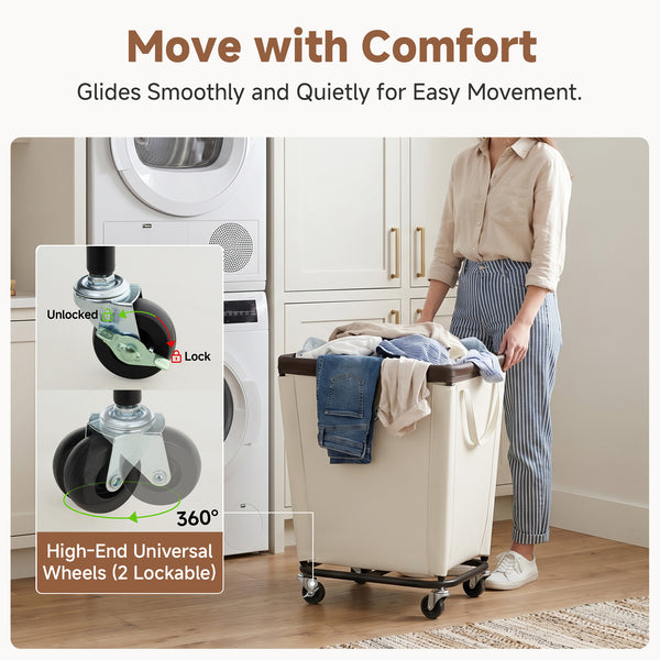 Laundry Hamper with Wheels for Home and Laundry Room