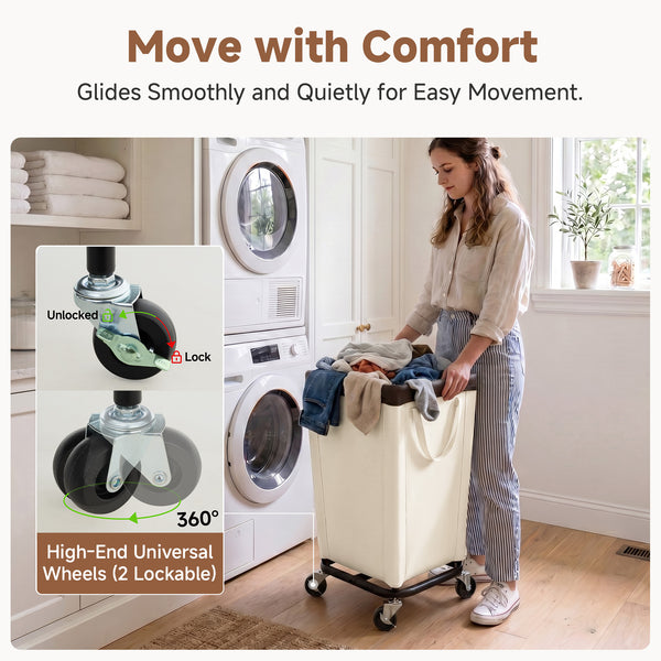 Laundry Hamper with Wheels for Home and Laundry Room