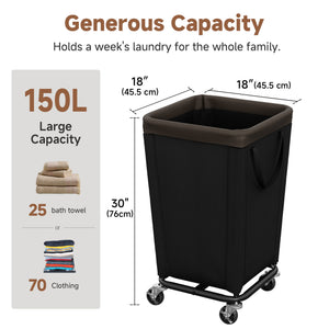Laundry Hamper with Wheels for Home and Laundry Room