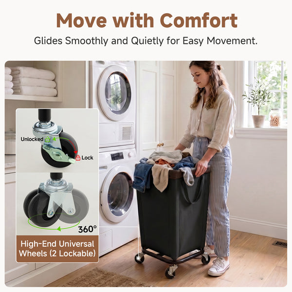 Laundry Hamper with Wheels for Home and Laundry Room