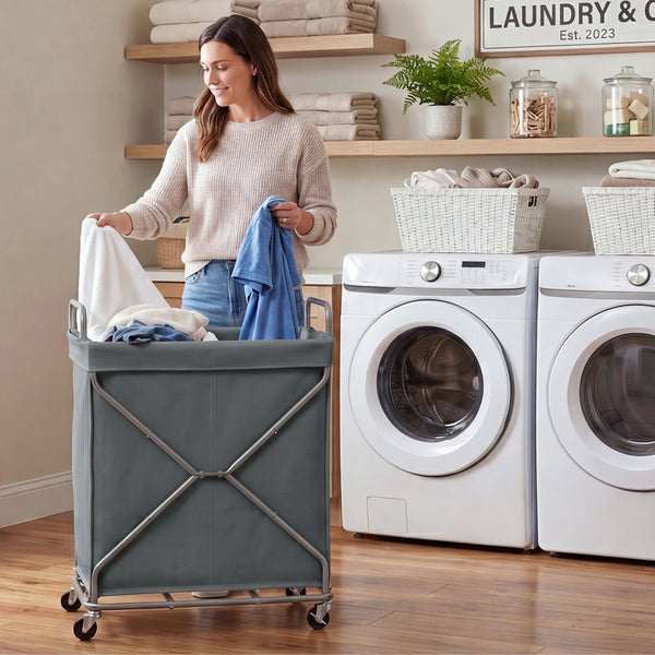 X-Frame Rolling Laundry Hamper, 120L and 160L