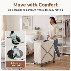 X-Frame Rolling Laundry Hamper, 120L and 160L