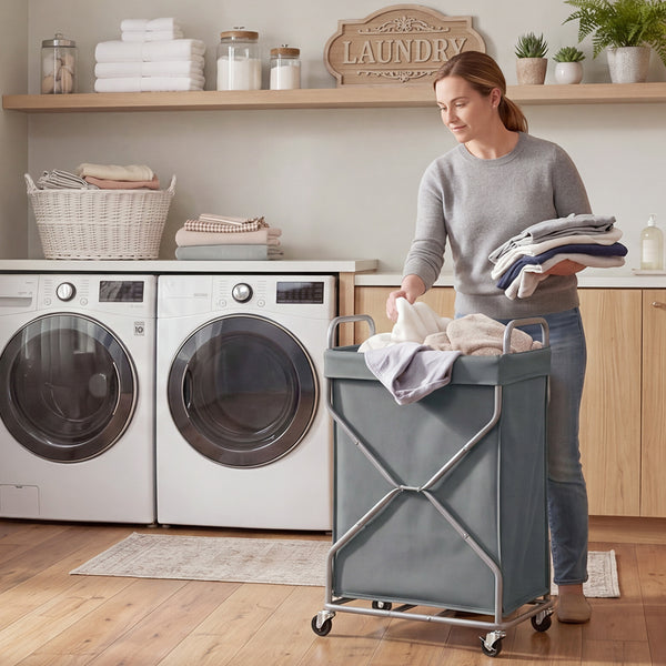 X-Frame Rolling Laundry Hamper, 120L and 160L