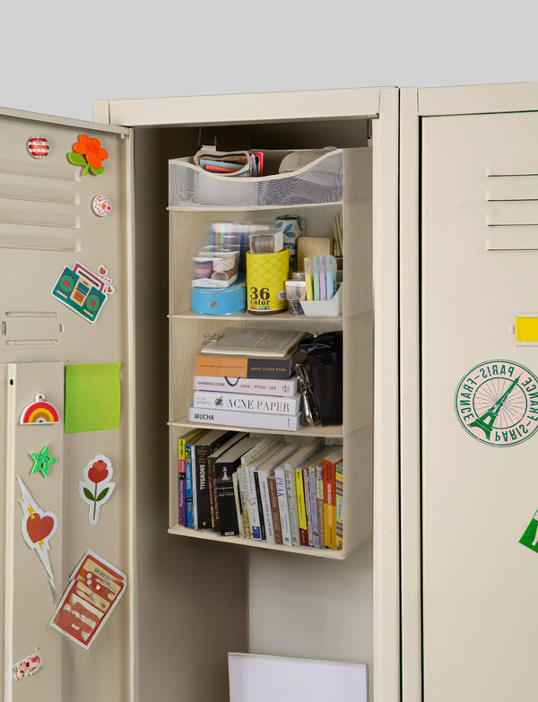 Hanging Closet Organizer, 3-Shelf Shelves with Top Shelf