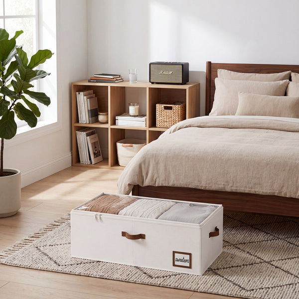 Under-Bed Storage Containers with Lid, 10"