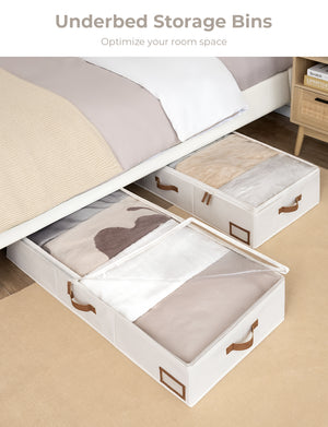 Under Bed Storage Containers with Lid, Solid Color, 2 Pack