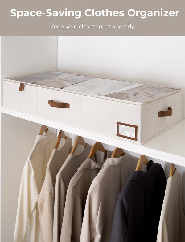 Under Bed Storage Containers with Lid, Solid Color, 2 Pack