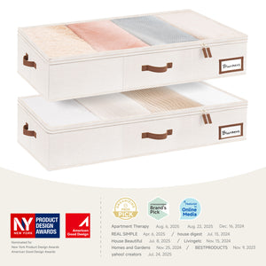 Under Bed Storage Containers with Lid, Solid Color, 2 Pack