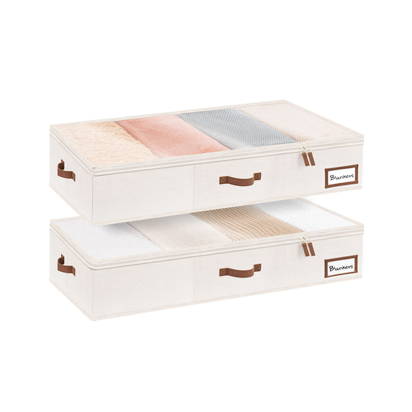 Under Bed Storage Containers with Lid, Solid Color, 2 Pack