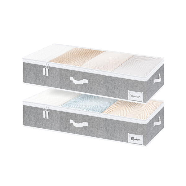 Under Bed Storage Containers with Lid, Solid Color, 2 Pack