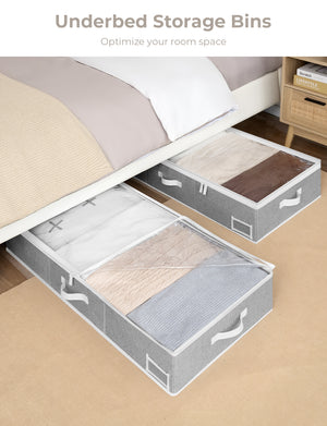 Under Bed Storage Containers with Lid, Solid Color, 2 Pack