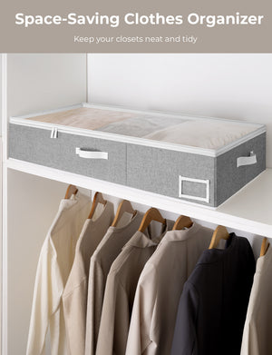 Under Bed Storage Containers with Lid, Solid Color, 2 Pack