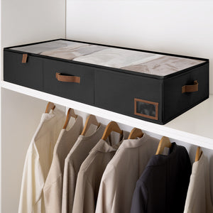 Fabric Under Bed Storage Bins with Lid, 2 Pack