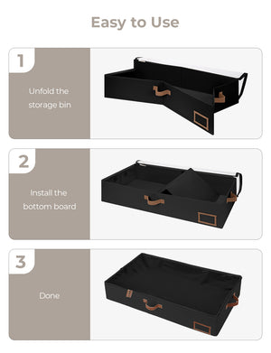 Under Bed Storage Containers with Lid, Solid Color, 2 Pack