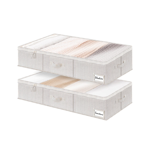 Under Bed Storage Containers with Lid, Solid Color, 2 Pack