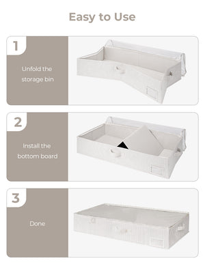 Under Bed Storage Containers with Lid, Solid Color, 2 Pack