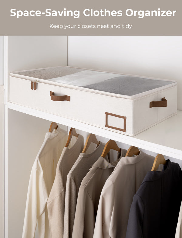 Under Bed Storage Containers with Lid, Solid Color, 2 Pack