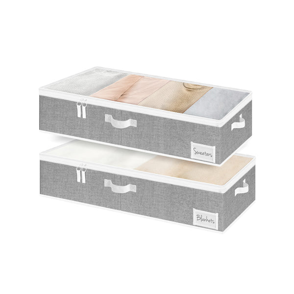 Under Bed Storage Containers with Lid, Solid Color, 2 Pack