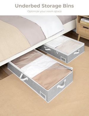 Under Bed Storage Containers with Lid, Solid Color, 2 Pack