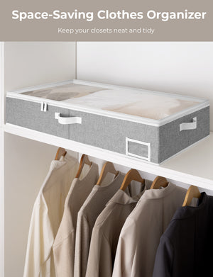 Under Bed Storage Containers with Lid, Solid Color, 2 Pack