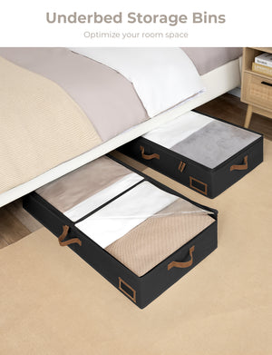 Under Bed Storage Containers with Lid, Solid Color, 2 Pack