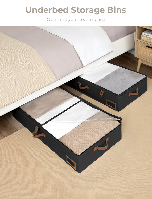 Under Bed Storage Containers with Lid, Solid Color, 2 Pack