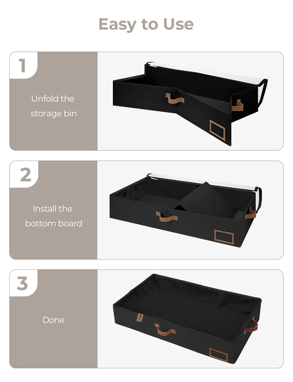 Under Bed Storage Containers with Lid, Solid Color, 2 Pack