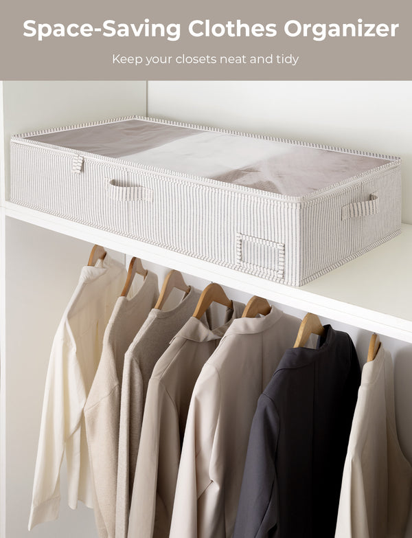 Under Bed Storage Containers with Lid, Solid Color, 2 Pack