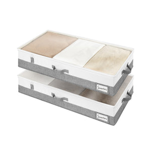 Under Bed Storage Containers with Lid, Two-Tone Design, 2 Pack