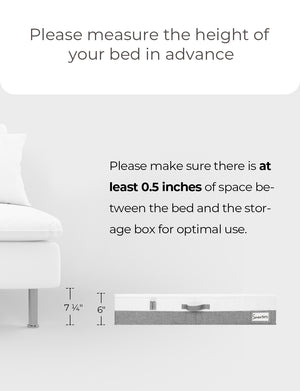 Under Bed Storage Containers with Lid, Two-Tone Design, 2 Pack