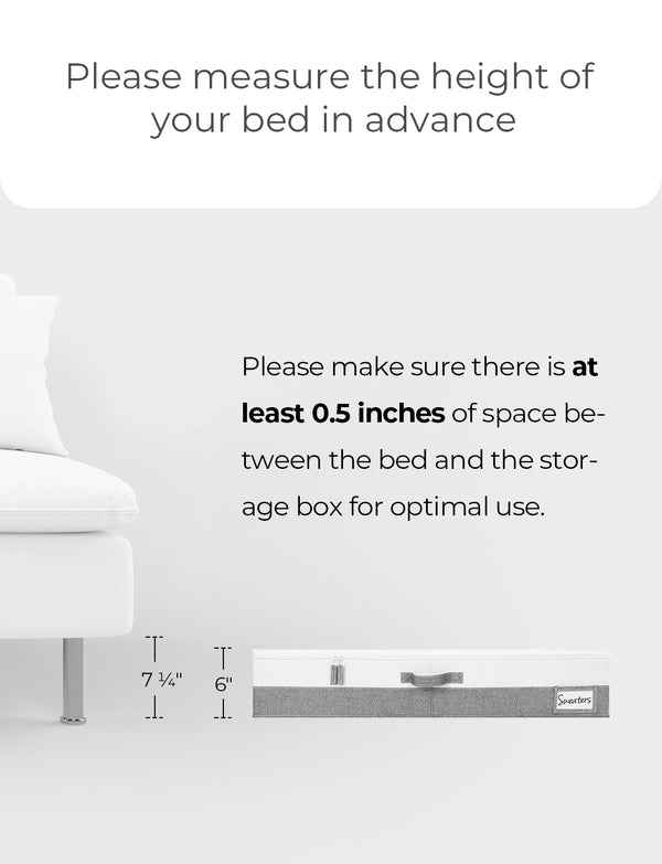 Under Bed Storage Containers with Lid, Two-Tone Design, 2 Pack