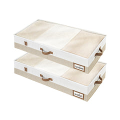 Under Bed Storage Containers with Lid, Two-Tone Design, 2 Pack