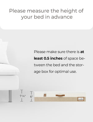 Under Bed Storage Containers with Lid, Two-Tone Design, 2 Pack