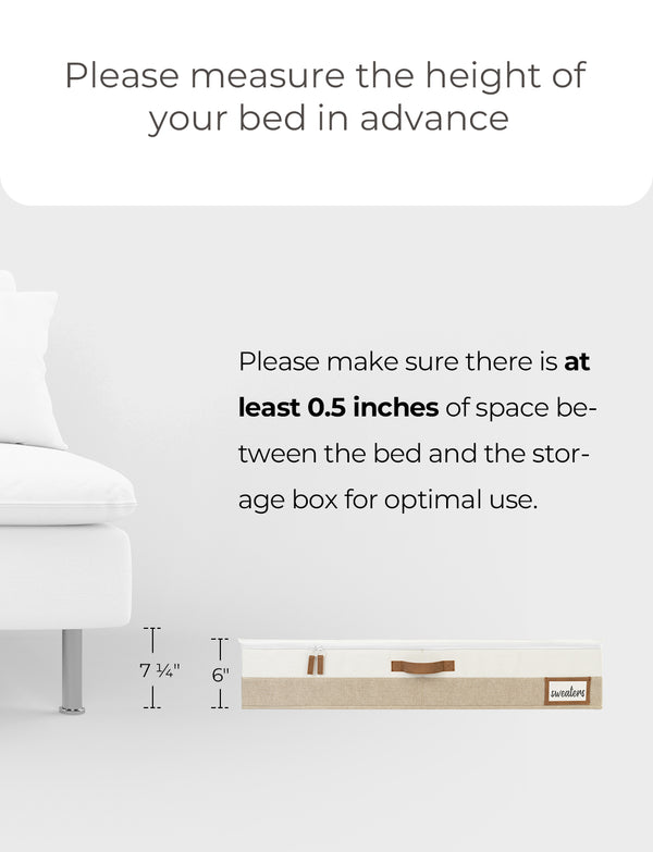 Under Bed Storage Containers with Lid, Two-Tone Design, 2 Pack