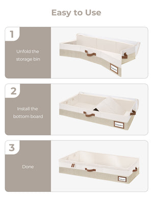 Under Bed Storage Containers with Lid, Two-Tone Design, 2 Pack