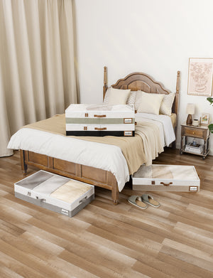 Under Bed Storage Containers with Lid, Two-Tone Design, 2 Pack