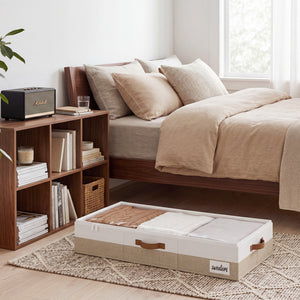 Two-Tone Under Bed Storage Containers with Lid, Set of 2