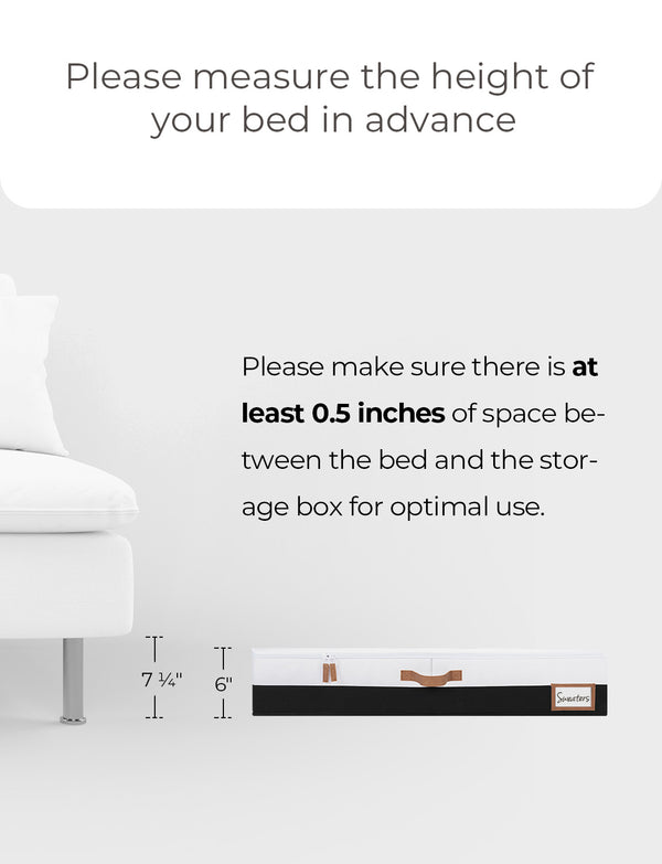 Under Bed Storage Containers with Lid, Two-Tone Design, 2 Pack