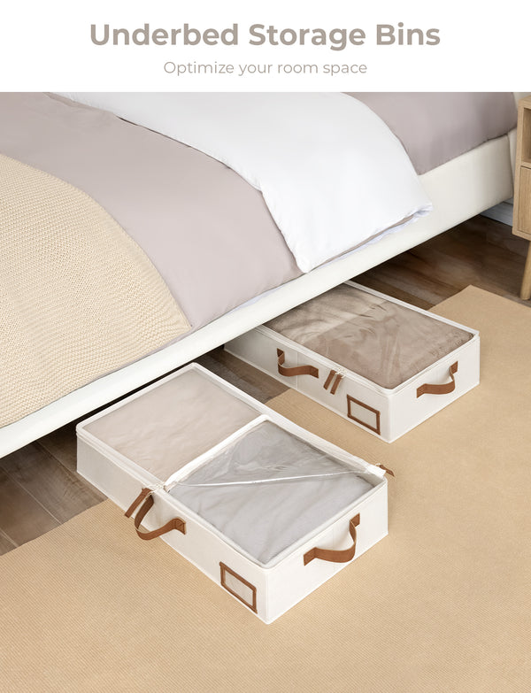 Under Bed Storage Containers with Lid, Solid Color, 2 Pack