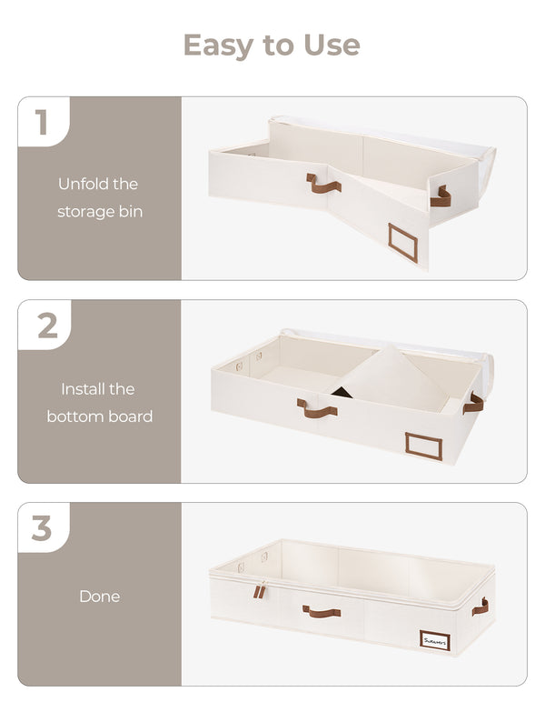 Under Bed Storage Containers with Lid, Solid Color, 2 Pack